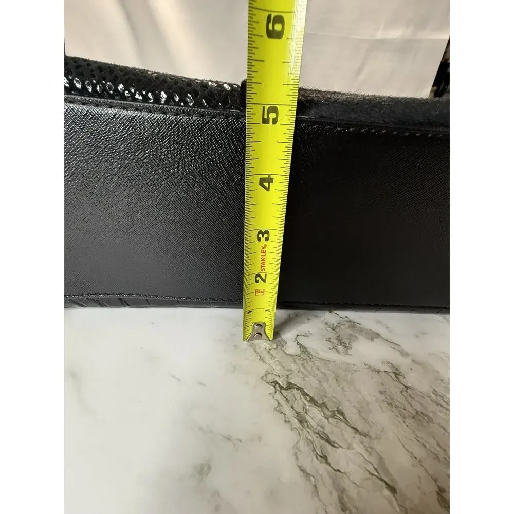 Michael Kors Leather, Python & Croc Embossed Hamilton Satchel Handbag Large - Picture 15 of 16